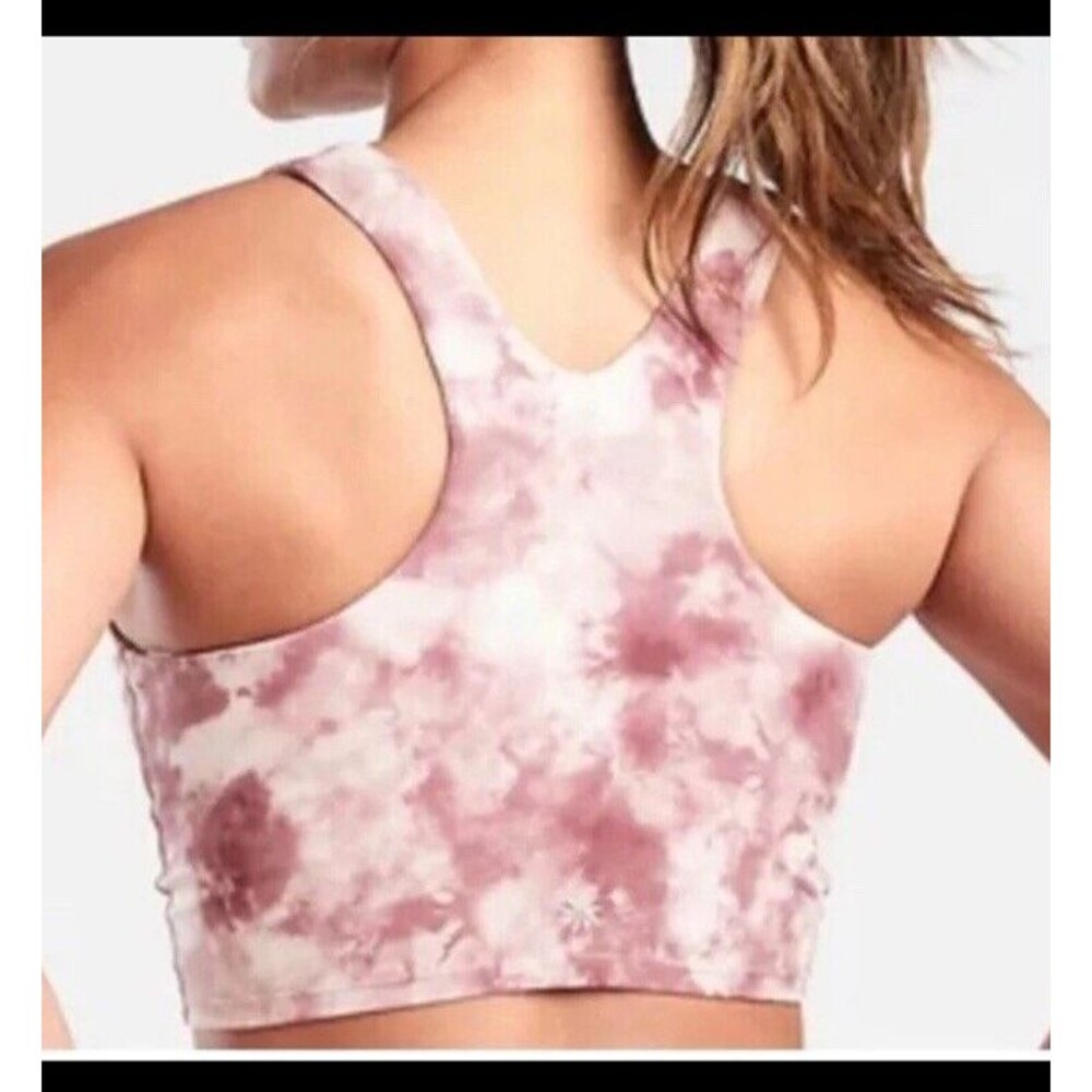 Athleta Conscious Crop Printed DD 3X Sports Bra Just Dance Ballerina Gown Marble